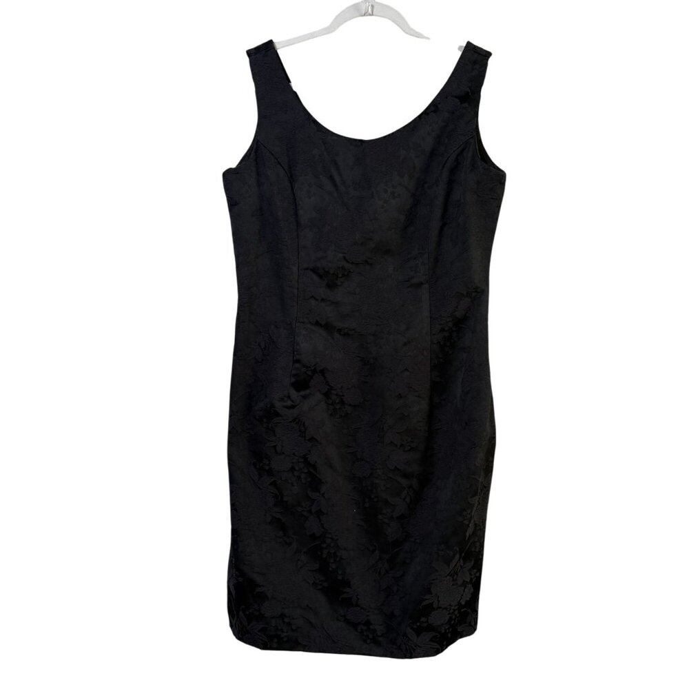 Scott McClintock Mini Dress Size 14 Black Floral‎ Lace Punk Goth USA Vintage
